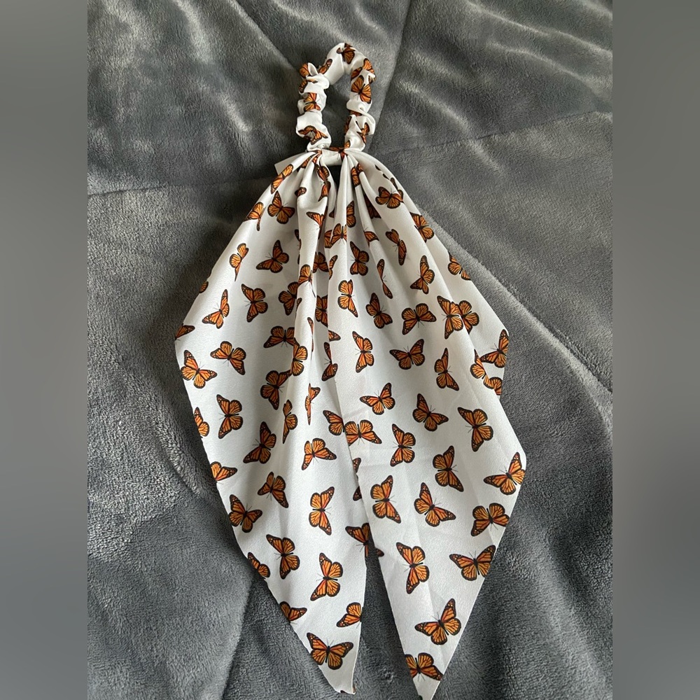 Butterfly scrunchie hair scarf